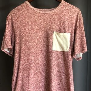 Maroon Heathered pocket tee